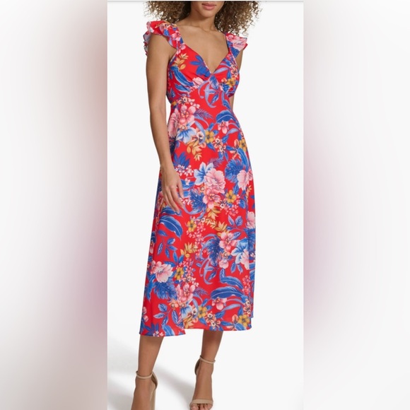 Siena Samira Floral Open Back Dress Size 12 - Picture 1 of 6